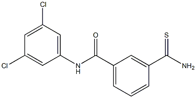 3-carbamothioyl-N-(3,5-dichlorophenyl)benzamide Struktur