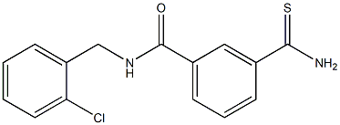3-carbamothioyl-N-[(2-chlorophenyl)methyl]benzamide Struktur