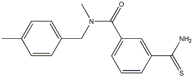 3-carbamothioyl-N-methyl-N-[(4-methylphenyl)methyl]benzamide Struktur