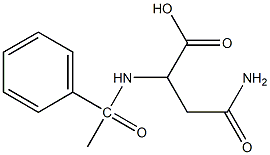 3-carbamoyl-2-(1-phenylacetamido)propanoic acid Struktur