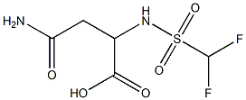 3-carbamoyl-2-(difluoromethane)sulfonamidopropanoic acid Struktur