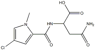 3-carbamoyl-2-[(4-chloro-1-methyl-1H-pyrrol-2-yl)formamido]propanoic acid Structure