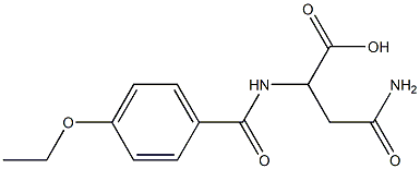 3-carbamoyl-2-[(4-ethoxyphenyl)formamido]propanoic acid Struktur