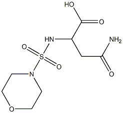 3-carbamoyl-2-[(morpholine-4-sulfonyl)amino]propanoic acid Struktur