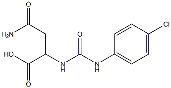 3-carbamoyl-2-{[(4-chlorophenyl)carbamoyl]amino}propanoic acid
