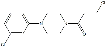 3-chloro-1-[4-(3-chlorophenyl)piperazin-1-yl]propan-1-one 化学構造式