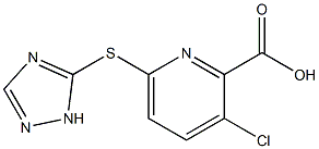3-chloro-6-(1H-1,2,4-triazol-5-ylsulfanyl)pyridine-2-carboxylic acid Struktur