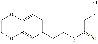 3-chloro-N-[2-(2,3-dihydro-1,4-benzodioxin-6-yl)ethyl]propanamide Structure