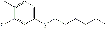 3-chloro-N-hexyl-4-methylaniline,,结构式