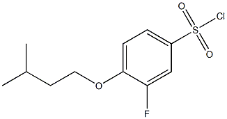  3-fluoro-4-(3-methylbutoxy)benzene-1-sulfonyl chloride