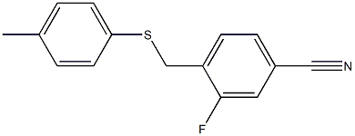 3-fluoro-4-{[(4-methylphenyl)sulfanyl]methyl}benzonitrile