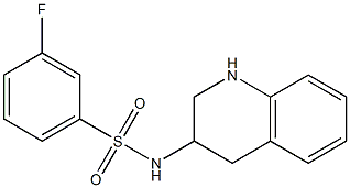 3-fluoro-N-(1,2,3,4-tetrahydroquinolin-3-yl)benzene-1-sulfonamide Struktur