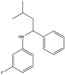3-fluoro-N-(3-methyl-1-phenylbutyl)aniline