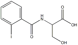 3-hydroxy-2-[(2-iodobenzoyl)amino]propanoic acid Structure