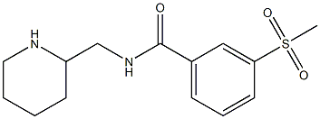 3-methanesulfonyl-N-(piperidin-2-ylmethyl)benzamide Struktur