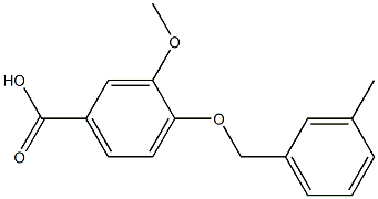 3-methoxy-4-[(3-methylphenyl)methoxy]benzoic acid Structure