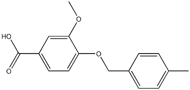 3-methoxy-4-[(4-methylphenyl)methoxy]benzoic acid Struktur