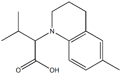 3-methyl-2-(6-methyl-1,2,3,4-tetrahydroquinolin-1-yl)butanoic acid 结构式