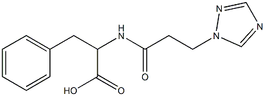 3-phenyl-2-[3-(1H-1,2,4-triazol-1-yl)propanamido]propanoic acid,,结构式