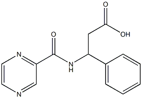 3-phenyl-3-[(pyrazin-2-ylcarbonyl)amino]propanoic acid 结构式