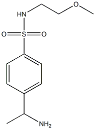 4-(1-aminoethyl)-N-(2-methoxyethyl)benzene-1-sulfonamide,,结构式