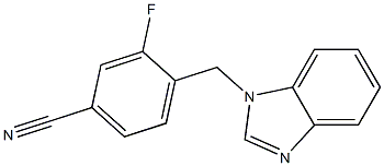 4-(1H-benzimidazol-1-ylmethyl)-3-fluorobenzonitrile Structure