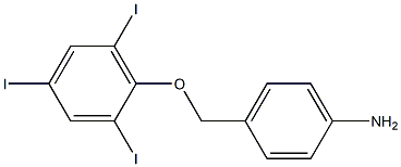 4-(2,4,6-triiodophenoxymethyl)aniline Struktur