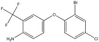 4-(2-bromo-4-chlorophenoxy)-2-(trifluoromethyl)aniline Struktur