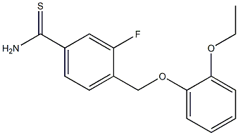 4-(2-ethoxyphenoxymethyl)-3-fluorobenzene-1-carbothioamide Structure