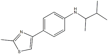 4-(2-methyl-1,3-thiazol-4-yl)-N-(3-methylbutan-2-yl)aniline,,结构式