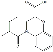  4-(2-methylbutanoyl)-3,4-dihydro-2H-1,4-benzoxazine-2-carboxylic acid
