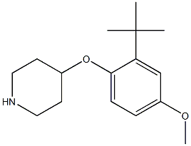 4-(2-tert-butyl-4-methoxyphenoxy)piperidine Struktur