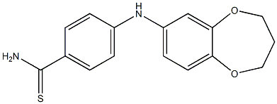 4-(3,4-dihydro-2H-1,5-benzodioxepin-7-ylamino)benzene-1-carbothioamide Structure