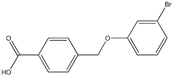 4-(3-bromophenoxymethyl)benzoic acid,,结构式