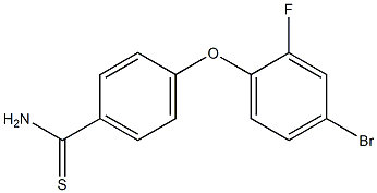 4-(4-bromo-2-fluorophenoxy)benzene-1-carbothioamide Struktur