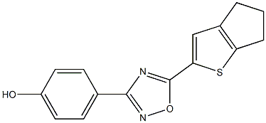 4-(5-{4H,5H,6H-cyclopenta[b]thiophen-2-yl}-1,2,4-oxadiazol-3-yl)phenol|