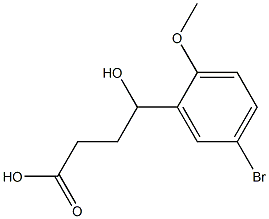 4-(5-bromo-2-methoxyphenyl)-4-hydroxybutanoic acid,,结构式