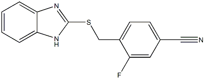 4-[(1H-1,3-benzodiazol-2-ylsulfanyl)methyl]-3-fluorobenzonitrile Struktur