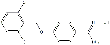 4-[(2,6-dichlorophenyl)methoxy]-N'-hydroxybenzene-1-carboximidamide Struktur