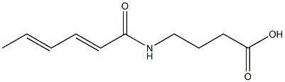 4-[(2E,4E)-hexa-2,4-dienoylamino]butanoic acid Structure