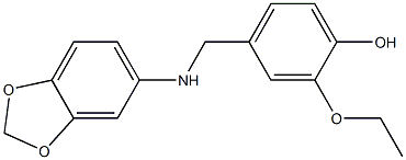 4-[(2H-1,3-benzodioxol-5-ylamino)methyl]-2-ethoxyphenol Structure