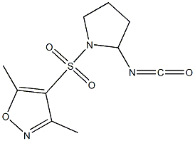 4-[(2-isocyanatopyrrolidine-1-)sulfonyl]-3,5-dimethyl-1,2-oxazole Structure