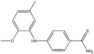 4-[(2-methoxy-5-methylphenyl)amino]benzene-1-carbothioamide,,结构式