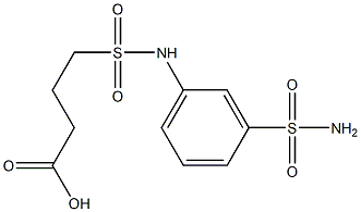 4-[(3-sulfamoylphenyl)sulfamoyl]butanoic acid Struktur
