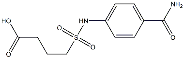4-[(4-carbamoylphenyl)sulfamoyl]butanoic acid Struktur