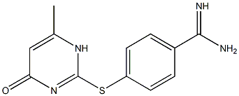 4-[(6-methyl-4-oxo-1,4-dihydropyrimidin-2-yl)sulfanyl]benzene-1-carboximidamide Structure