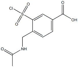 4-[(acetylamino)methyl]-3-(chlorosulfonyl)benzoic acid,,结构式