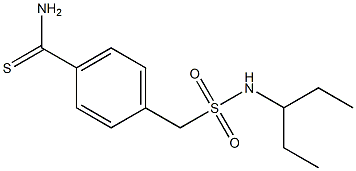 4-[(pentan-3-ylsulfamoyl)methyl]benzene-1-carbothioamide Structure