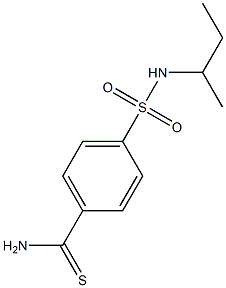 4-[(sec-butylamino)sulfonyl]benzenecarbothioamide 化学構造式