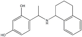 4-[1-(1,2,3,4-tetrahydronaphthalen-1-ylamino)ethyl]benzene-1,3-diol Struktur